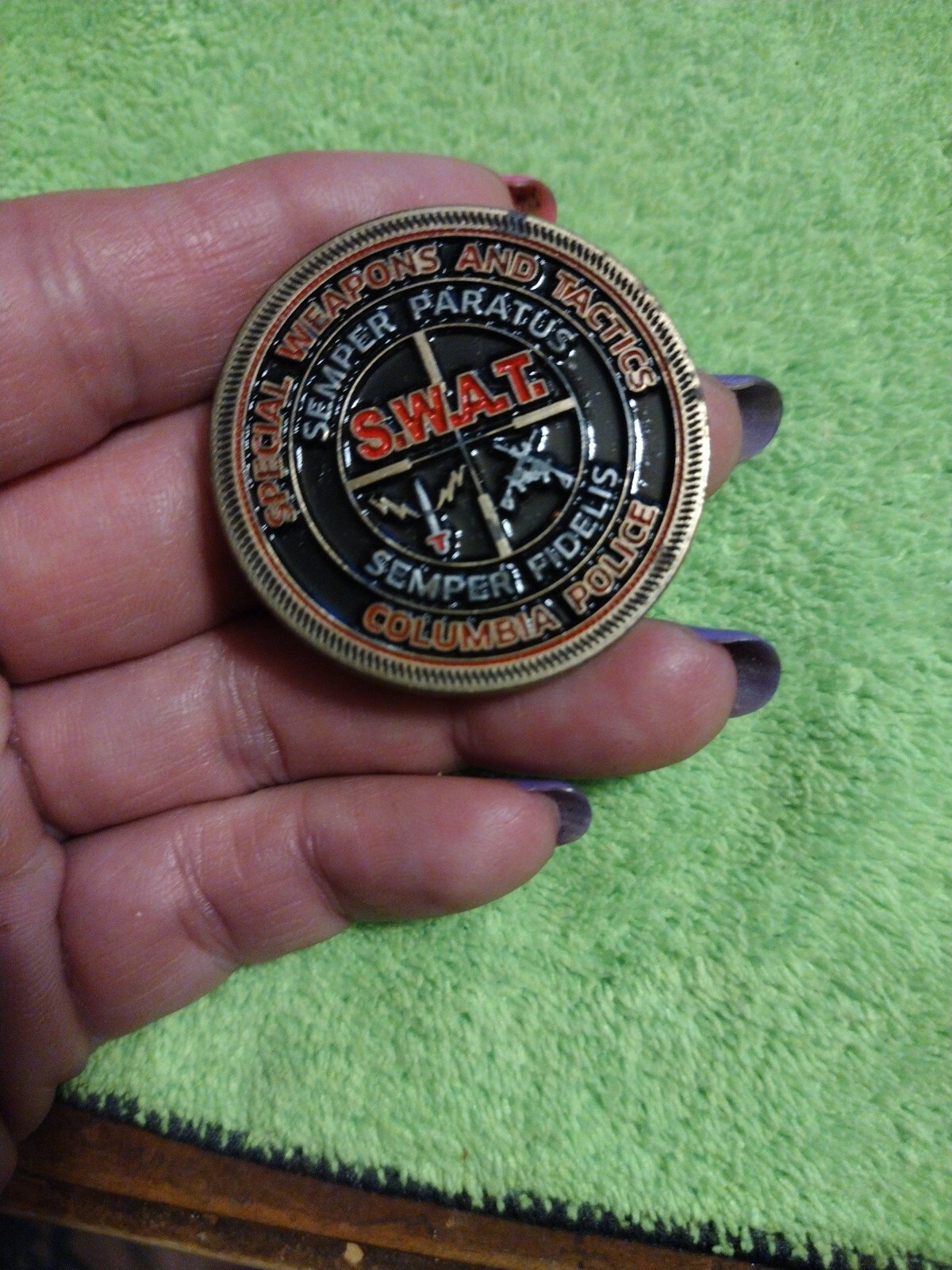 Columbia TN Police S.W.A.T , US Challenge Coin 091. Enameled eBay