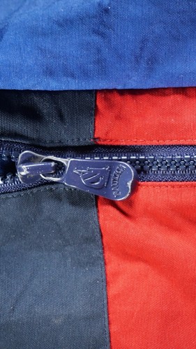 Vintage Nautica Jacket Mens Small Competition Blue Red Sailing 90s Logo Hooded - Picture 9 of 12
