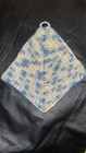Crochet Potholder Trivet Blue White  — photo 1