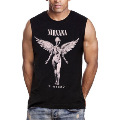 Nirvana In Utero American Rock Band Men's Muscle Shirt (Multiple Variations)