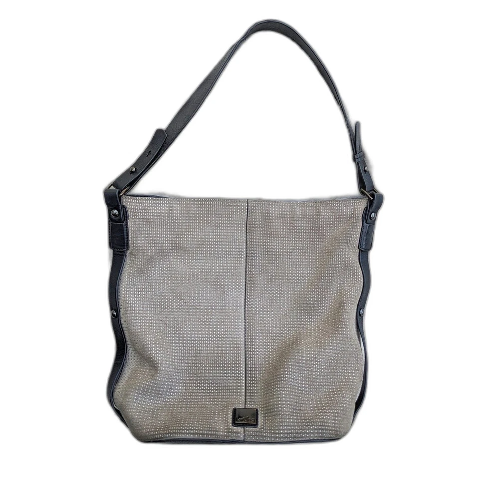 Bolso de Hombro Hobo Grande Expansible KOOBA Vintage Y2K Gamuza Metálica y Cuero con Cremallera Foto 3 de 4