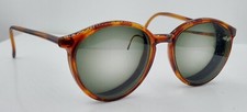 Vintage Lenscrafters Tortoise Oval Horn-Rimmed Sunglasses USA FRAMES ONLY