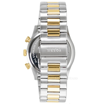 FOSSIL Sullivan Mens Multifunction Watch Two-Tone Gold Silver