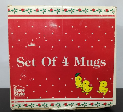 Set of 4 HomeStyle Christmas Geese Chicks Ceramic Mugs - Picture 5 of 6