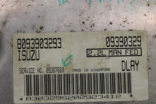 09387669 Isuzu Rodeo 1998-2000 Amigo Engine Control Unit ECU Module 3A6 514 B2 - Picture 3 of 5
