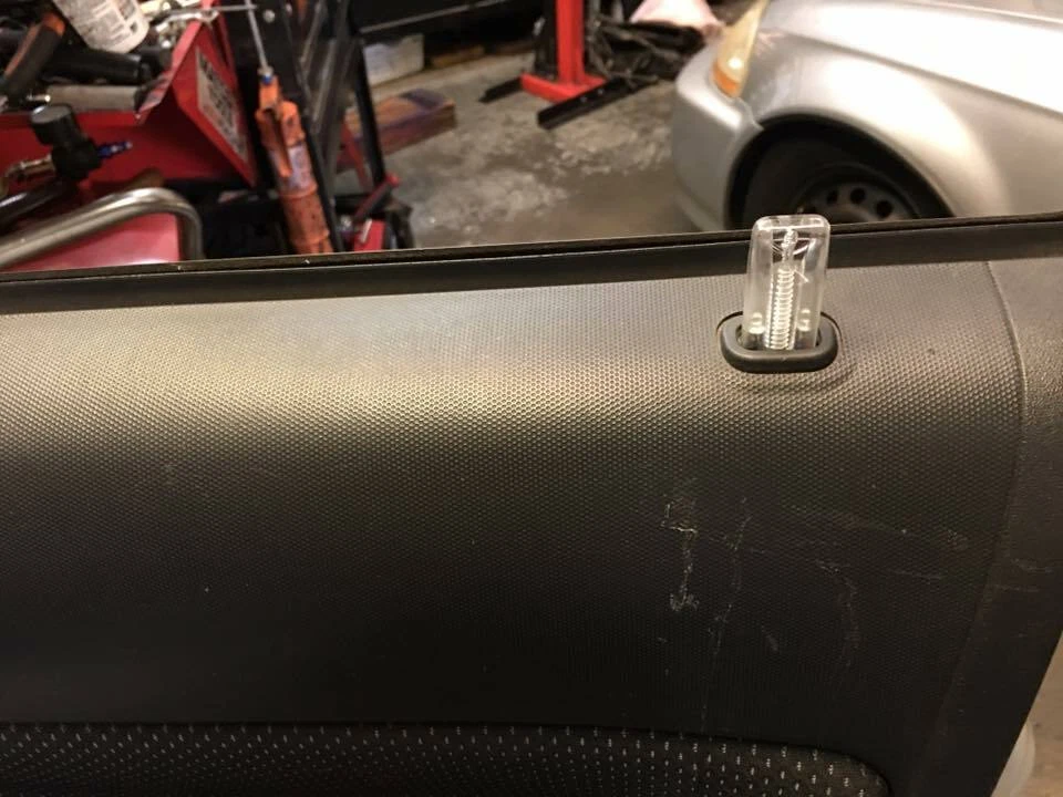 Cerraduras de puerta LED transparentes Scion xB 2004 2005 2006 con LED púrpuras ultravioleta Foto 4 de 4