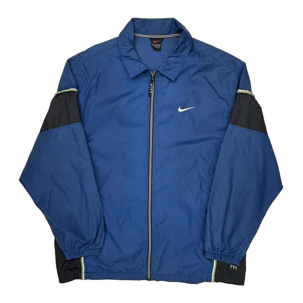 Nike Windbreaker - Large Blue Polyester