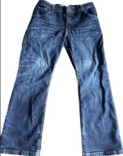 Wrangler Jeans Size 16 Husky Boot Cut Youth Adjustable Dark Wash Denim Classic