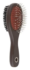 Aloe Care A00550 Brown Nylon Cat/Dog Grooming Brush with Stainless Steel Bristle