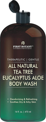 Natural Body Wash Tea Tree Eucalyptus 16oz Odor Acne Eczema Cleanser