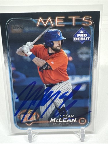 2024 Topps Pro Debut PD-145 Nolan McLean New York Mets SIGNED