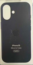 Genuine Apple Silicone Case w/MagSafe For iPhone 16 - Black