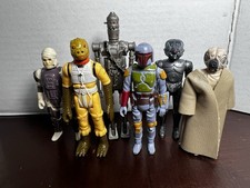 VINTAGE KENNER STAR WARS 1980 BOUNTY HUNTER FIGURE SET LOT OF 6 FETT IG 4-LOM