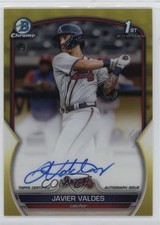 2023 Bowman Chrome Prospect Yellow Refractor 19/75 Javier Valdes Auto 0l1