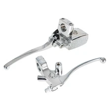 Universal Motorcycle 1" Handlebar Hydraulic Brake Master Cylinder & Clutch Lever