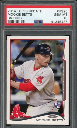 2014 TOPPS UPDATE BATTING #US26 MOOKIE BETTS ROOKIE RC PSA 10