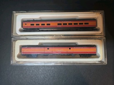 2 Pack Con-Cor N Scale Southern Pacific Diner/Baggage Cars 04071F See Details! 