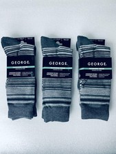 lot Of 3 New With Tags George Fashion Crew Socks, Shoe Size 6-12, 9 Pairs