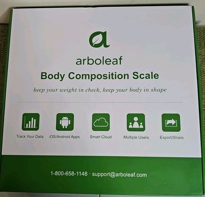ARBOLEAF BODY COMPOSITION SCALE.  MODEL CS20W.  MAX WT 500 LBS. SMART