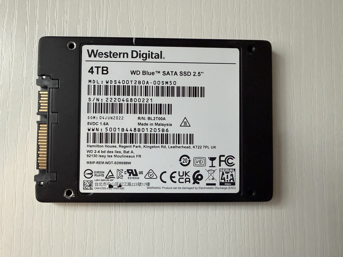Western Digital WD Blue SATA Internal SSD 4TB 2.5