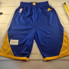 Adidas Golden State Warriors NBA Basketball Shorts Kids Large Blue Yellow