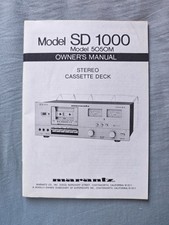 MARANTZ SD1000 Cassette Deck Owners Manual - MODEL 5050M