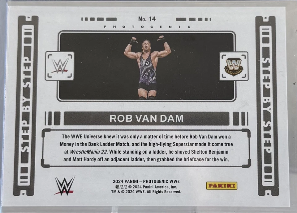 2024 Panini Photogenic WWE - Step By Step Rob Van Dam RVD #14 - Image 2 of 2