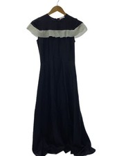 RED VALENTINO 22SS Frill Slit Sleeveless Dress 38 Silk Black White