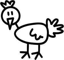 Cluck On: Fun Vinyl Chicken Decal Sticker for Any Surface - 8042