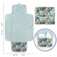 Milk Moo Jungle Friends Baby Diaper Changing Pad, 100 Turkish Cotton Baby Chang