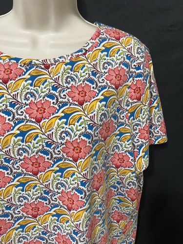 Camiseta pulóver Talbots para mujer talla 2X manga corta algodón estampado de flores - Imagen 2 de 7