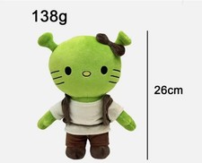 9.8" Hello Kitty Artist Plush   Kawaii Green Shrek-Style Cute Soft Doll