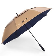Doubwell UV protection golf umbrella 62/68 Inch UPF 62 inch, Gold/Dark Blue