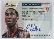 2015-16 Prestige NBA Passport Signatures 50/99 Rondae Hollis-Jefferson Auto nd3