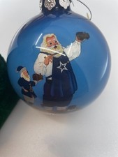 Sports Collectors Series Dallas Cowboys Glass Christmas Ornament Made In USA