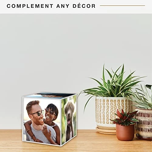 MCS 3.25x3.25 Inch Clear Plastic 6 Sided Photo Cube 4-Pack, Clear (65750) - Image 2 of 4