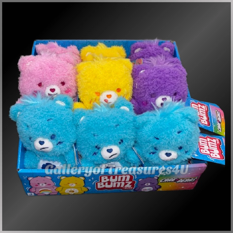 Care Bears Bum Bumz Mini Plush Cheer Grumpy Funshine Share  Bear 4.5" Squishy - Image 3 of 3