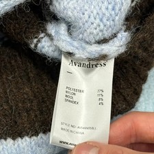 Avandres Striped Collar Knit Size 110 Official