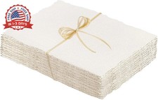 50 Sheets Cotton Watercolor Paper, 5 x 7 inches, 300 GSM, Deckled Edge