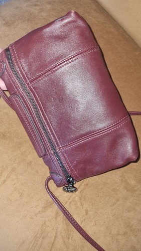 Longchamp Le Pliage Leather Shoulder Bag Crossbody Bordeaux Handbag Small - Picture 9 of 19