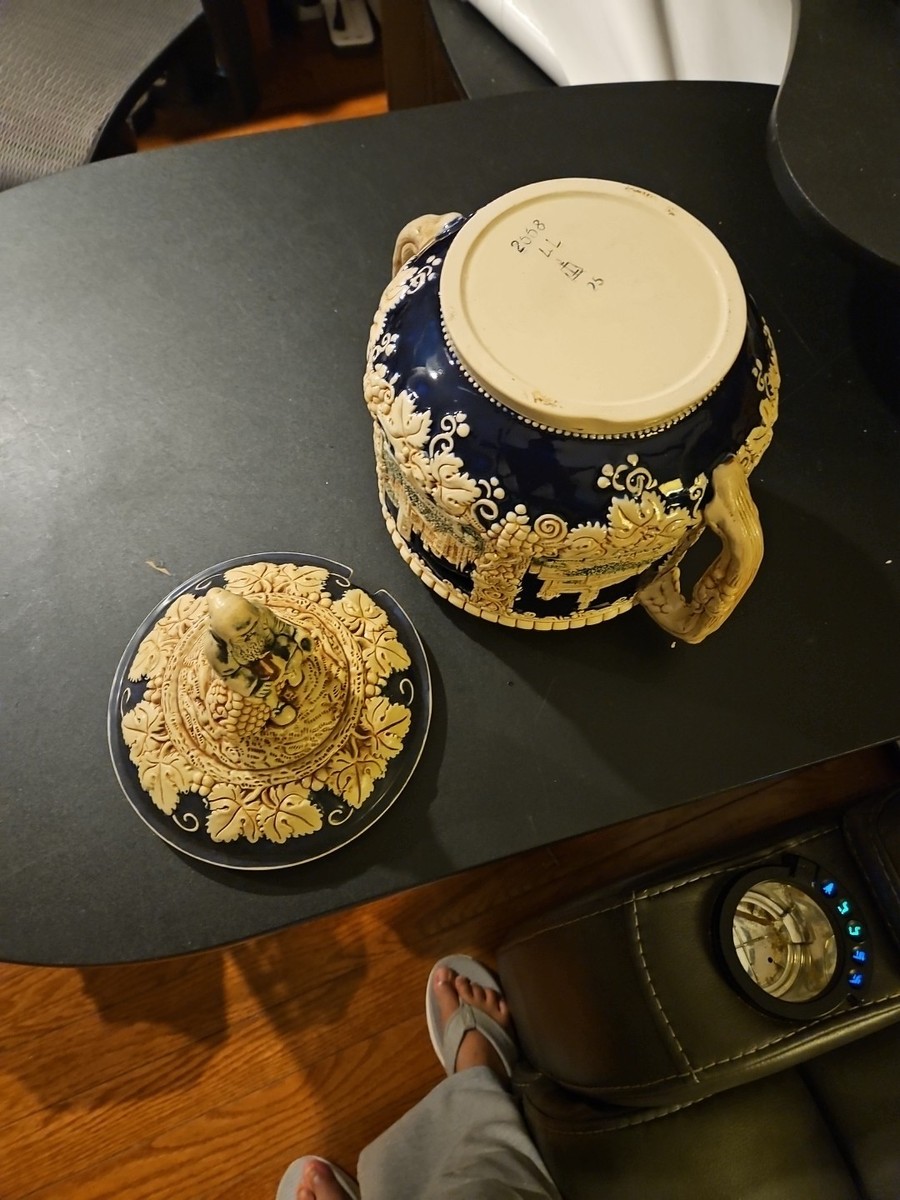 Stoneware German Punch Bowl Tureen Marzi Remy German Castle