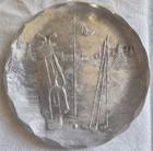 Wendell August Forge Handmade Golf Themed 4 1/2" Pewter Plate — photo 1