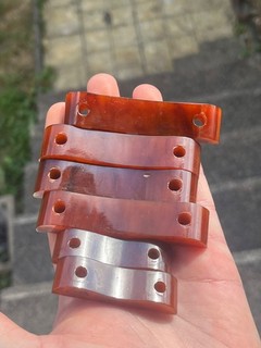 Vintage Phenolic Amber Bakelite Catalin Component Handles 62.1G Tortoise Marbled
