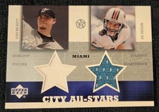 2002 UD City All-Stars Miami Jersey Dual Josh Beckett Jay Fiedler #JB/JF-C SP
