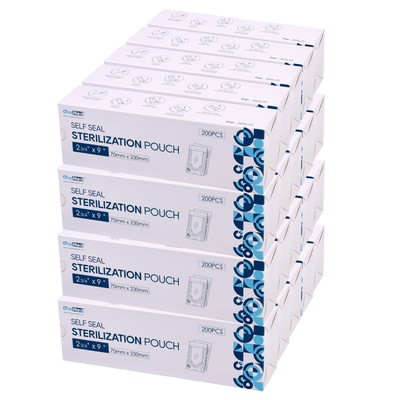 4000(20 Boxes) Self Sealing Sterilization Pouches Autoclave Pouch-2.75''x9''