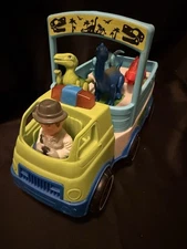 Kidoozie Dino Adventure Hauler W/ 4 Dinos Interactive Vehicle Lights And Sounds