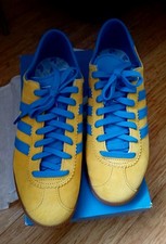 Adidas Originals - Malmo City Series - Yellow Blue UK Size 8.5 - 80s Casual