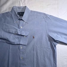 Ralph Lauren Yarmouth Oxford Button Down Shirt Long Sleeve Mens 15.5/33 Blue