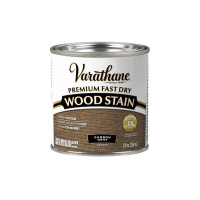 Varathane Premium Fast Dry Wood Stain | 1 0.25 Quart (Pack of 1), Carbon Gray 