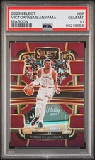 2023-24 Panini Select Victor Wembanyama #87 Maroon Prizm /175 (RC) Rookie PSA 10
